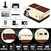 Wsky Portable Home Theater Video Projector – Newest 2019 3000Lux HD Video Projector – Support 1080P 1920×1080 Resolution – Perfect for Watching Movies Home Entertainment or Gift Giving (Brown)thumb 4