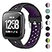XIMU Sport Bands Compatible with Fitbit Versa/Versa 2 / Versa Lite, Soft Silicone Waterproof Breathable Sport Watch Strap Replacement Wristband Accessories Women Man for Versa Smart Watch