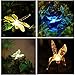 Dolucky 4-Piece Floral Landscape Accent Set - 16 Oversized Lily Blossom Decor with Multicolor LED Illumination for Patio, Lawn and Yard Enhancement. Weather-Resistant Auto-Glow Blossoms