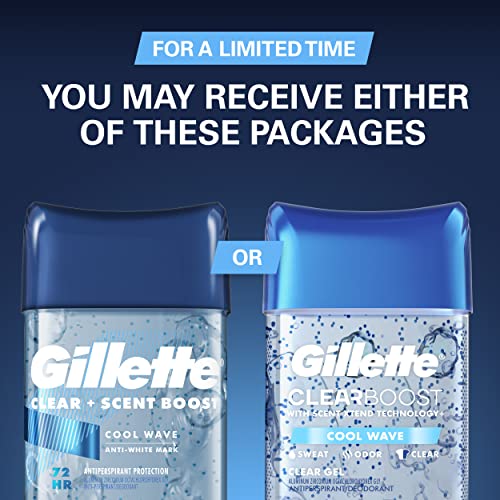 Gillette Antiperspirant Deodorant for Men, Cool Wave Scent, Clear Gel