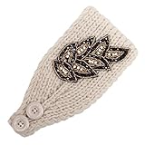 Lookatool Womens Warm Hat Skiing Cap Knitted Empty Skull Beanie Headband (!Beige)