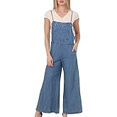 Easel Angie Clothing Flare Leg Overalls Jumpsuit Denim/M