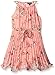 ZUNIE Girls' Floral Chiffon Wire Hem with Ribbon