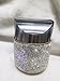 TISHAA Mini Makeup Table Trash Can Wastebasket Bathroom for Vanity Countertops (Small Crystal Bin)