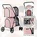 VIAGDO Double Pet Stroller for Small Medium Dogs & Cats, Detachable Double Dog Stroller 4 Wheels Cat Stroller with 2 Travel Carrier/One-Hand Folding/Suspension Systemthumb 3