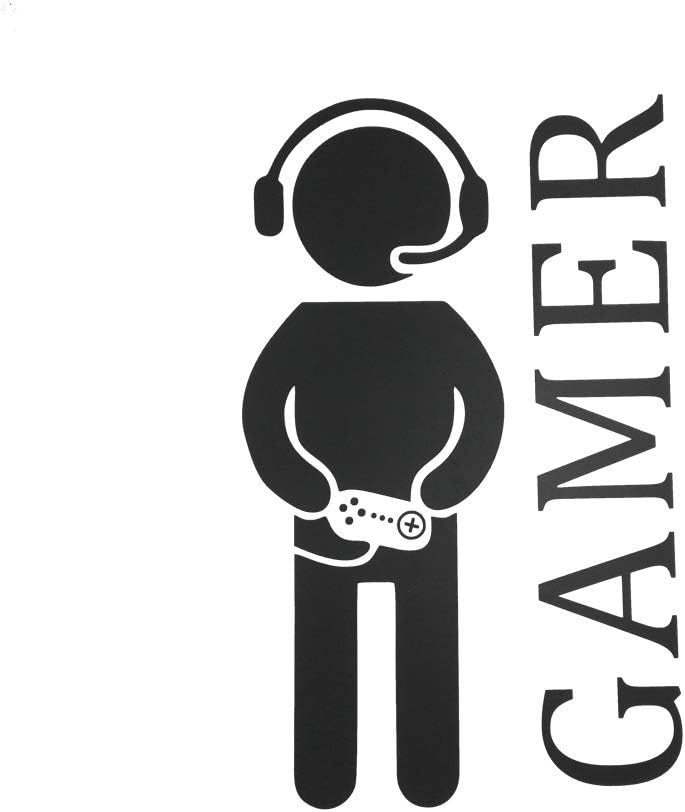 CHULAI Gamer with Controller Wall Decal, Boy Gamer Wall Stickers Murals