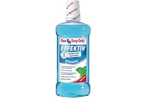 One Drop Only Effektiv Classic Mouthwash 500 ml Mint Oral Rinse, Alcohol Free Ready-to-Use Mouthwash with Xylitol and Zinc, G