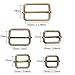 Swpeet 100 Pcs Bronze Metal Rectangle Adjuster Triglides Slides Buckle, Roller Pin Buckles Slider Strap Adjuster for Belt Bags DIY Accessories - 13mm / 15mm / 20mm / 25mm/ 35mm