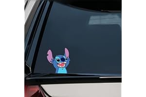 MTUAYZ Anime Car Stickers and Decals for Stitch Bumper Motorcycle Cartoon Decal