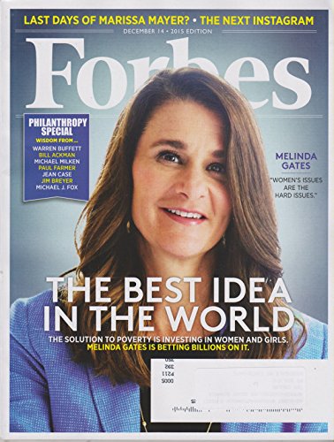 Forbes December 14, 2015 Melinda Gates The Best Idea in the World