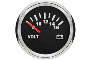 ELING Car Boat Voltmeter Volt Gauge 12V 8-16V 52mm(2") with Backlight