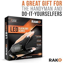 RAK LED Flashlight Gloves with AAA Batteries