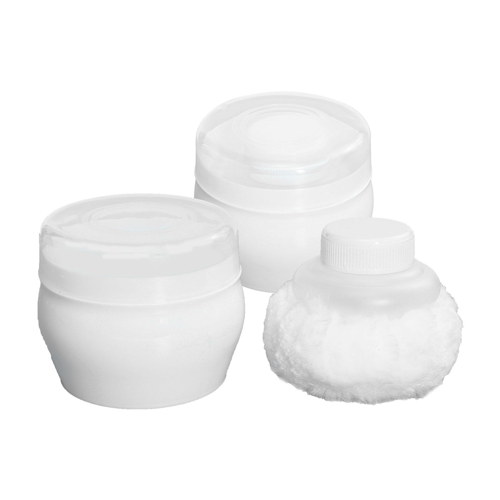 Alipis 2 Sets Baby Powder Puff with Handle Portable Talcum Puff for Even Application Soft Plush Infant Body Powder Tool