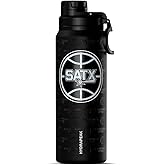 Hydrapeak x NBA Officially Licensed San Antonio Spurs 26 oz Active Water Bottle with Chug Lid and Handle Reusable Stainless Steel Double Wall Insulated Sports Gift