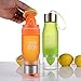 Judek 650ml Sports Infused Or Infuser Water Bottle With a Bottom Loading Fruit Infusion and Lemon Citrus Juice Squeezer Tumbler Cup. (Orange)