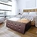 casa pura Large Folding Ottoman with Storage | Luxury Upholstered Storage Bench for Bedroom & Living Room | Faux Leather - Brown | Multiple Sizes and Colors - 42 x 15 x 15\