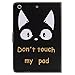 iPad Mini 1/2/3 Case,LittleMax(TM) Smart Kickstand Flip Wallet Case for iPad Mini/Mini 2 with Retina/Mini 3 Leather Protective Case Cover [Free Cleaning Cloth,Stylus]-1 Don't Touch Cat