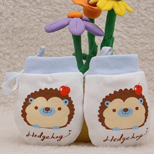 Adeimoo Cute Boys Girls Cotton No Scratch Gloves Drawstring Adjustable Mittens for Baby Infants - Thumbnail 2