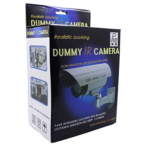 Outdoor Fake , Dummy Security Camera with Blinking Light (Silver) Buy