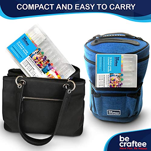 2 BEST+12+CROCHET+ERGONOMIC+HANDLES+COMFORT+Extra+Long+Crochet+Hooks+perfect+Smooth+Needles