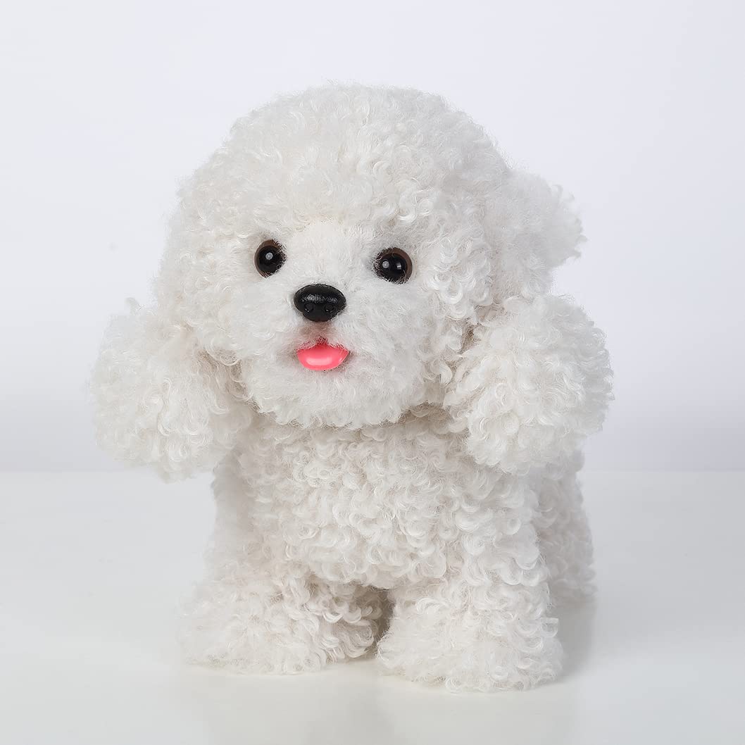 Photo 1 of Electronic Walking Poodle Stuffed Dog Toy, Realistic Interactive Puppy Pet Dog, Walking, Barking,Wagging Tail & Talking,Present Pet Gifts for 3+ Year Boys Girls