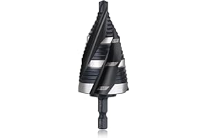 WILDBOSSY Step UnitBit Set (3/16"-1-3/8"),Quick Change HSS Four Spiral Flute Design, Impact Resistant - Perfect for DIYers and Professionals - Drill Through Metal, Stainless Steel, Wood, and Plastic