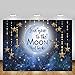 MEHOFOTO Photo Background Love You to The Moon Night Sky Gold Hanging Stars Birthday Party Decoration Banner Baby Shower Backdrops for Photography 7x5ft