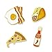 PinMart Spice it up Hot Sauce Taco Bacon Eggs Pizza Enamel Lapel Pin Set