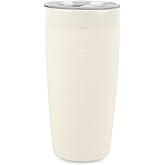 W&P Porter Insulated Tumbler 20 oz | No Metallic Aftertaste Ceramic Coated for Water, Coffee, & Tea | Wide Mouth Vacuum Insulated | Dishwasher Safe, Cream