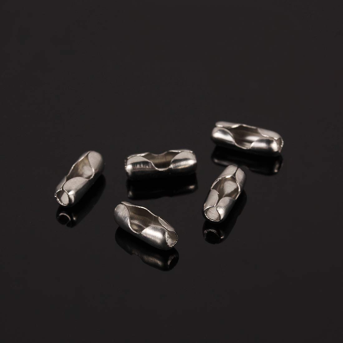 Tiparts 30 Feet Stainless Steel Ball Chains Necklace with 20pcs Connectors Clasps,Silver Bead Chain Sets (Chain Width 2.4mm+20pcs connectors)