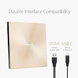 ASUS SDRW-08U9M-U External Ultra Slim DVD Writer USB C A Mac Windows view 4