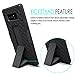 Cellularvilla Slim Holster Belt Clip Kickstand Case [Tempered Glass Screen Protector] Compatible with Samsung Galaxy Note 8 (2017) (Black)