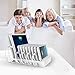 FlePow 10-Port USB Charging Station Dock with Built-in Charge Cables(Patented Retractable Design) Organizer for Smart Phones & Tablets, White