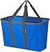 CleverMade SnapBasket 30L Collapsible Tote, Royal Blue/Charcoal