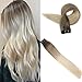 Easyouth Sew in Hair Extensions Human Hair Color 8 Light Brown to 60 Platinum Blonde Remy Hair Weft Hair Bundles Full Head for Women 22 Inch 100G