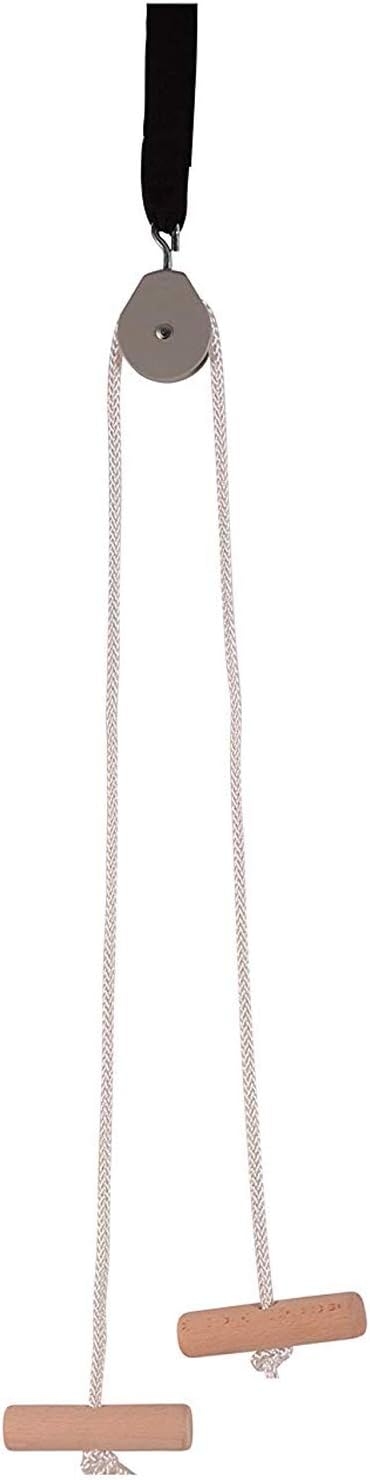 DMI Over the Door Shoulder Pulley for Physical Therapy helps Increase Mobility and Maneuverability on Injured, Elderly or Disabled with Easy to Grip Wooden Dowel Handles, White: Health & Personal Care