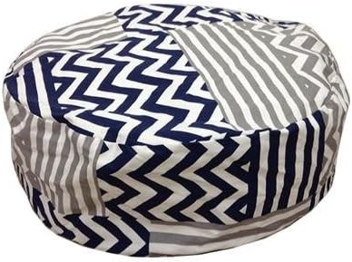 Amazon Co Jp ビーズクッション ボムボム 円形ビーズクッション かわいい柄 カシオペア ブルーグレイ ホーム キッチン