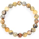 AdabeleAdabele 1pc Natural Stretch Gemstone Bracelet 8mm (0.31'') Bead 7 Inch to 8.5 inch Healing Crystal Energy Quartz Chakra Jewelry Women Men Birthday Gift'