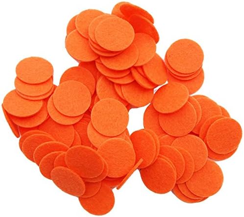Playfully Ever After 1 Inch Orange 100pc Stiff Felt Circles