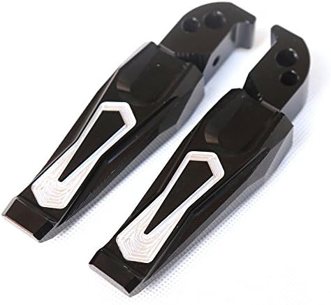 QQJK Motorbikes CNC Foot Rests Accessories Rear Passenger Foot Pegs, for Kawasaki Yamaha Honda