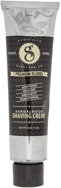 SuavecitoPremium Blends Sandalwood Shaving Cream Men's Grooming Nourishing Aloe Vera