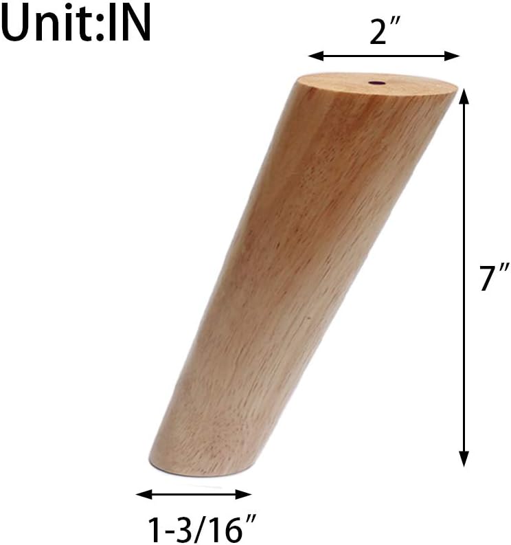 7 Inches Set Of 4 Walnut Color Coffee Table Round Solid Wood Furniture Legs Sofa Replacement Legs Perfect For Mid Century Modern Great Ikea Hack For Sofa Bed Couch Furniture Legs Furniture Hardware Gellyplast Com