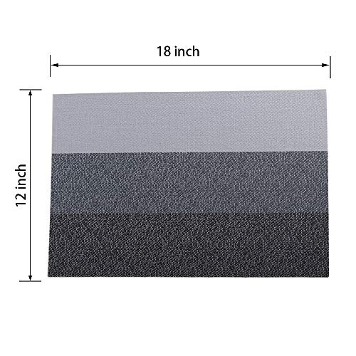 PREMIUM CARE Set of 4 Placemats for Table Heat-Resistant Skid-Proof Table Mats Dining Table Woven Stain Resistant Easy to Clean