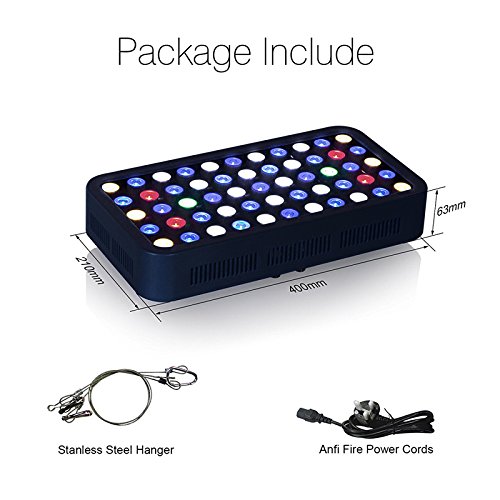 Lightimetunnel 165W LED Aquarium Light Full spectrum Dimmable Hood Lighting for LPS SPS Coral Reef Fish Tank - Thumbnail 4