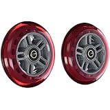 Razor Scooter Replacement Wheels Set with Bearings - Red