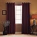 Best Home Fashion Thermal Insulated Blackout Curtains - Antique Bronze Grommet Top - Burgundy - 52