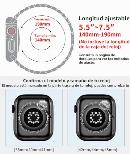 BINLUN Metal Band Compatible with Apple Watch 46mm 45mm 44mm 42mm 41mm 40mm 38mm 49mm Stainless Steel Bands with TPU Case Fit for iWatch Series 11/10/9/8/7/SE2/SE/6 /5/4 3/2/1/SE3/Ultra