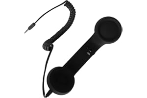Culnflun Retro Phone Handset, 3.5mm USB C Cell Phone Handset, Plug and Play Radiation Protection Telephone Receiver with Ster