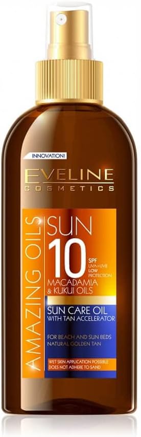 Eveline Cosmetics Sun Care Dry Oil SPF10 Tan Accelerator 150ml UK Stock