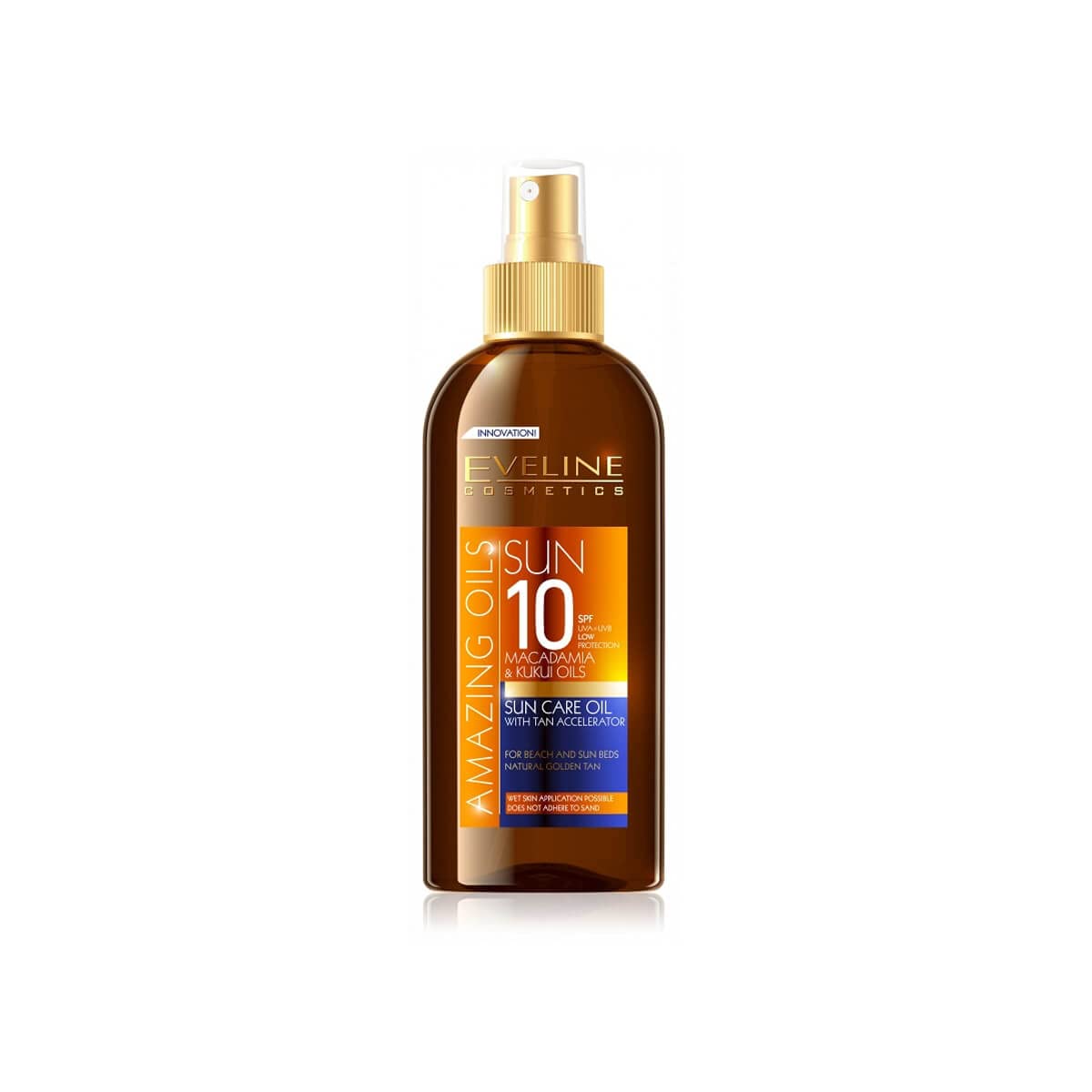 Eveline Cosmetics Sun Care Dry Oil SPF10 with Tan Accelerator, 150ml - UK Stock